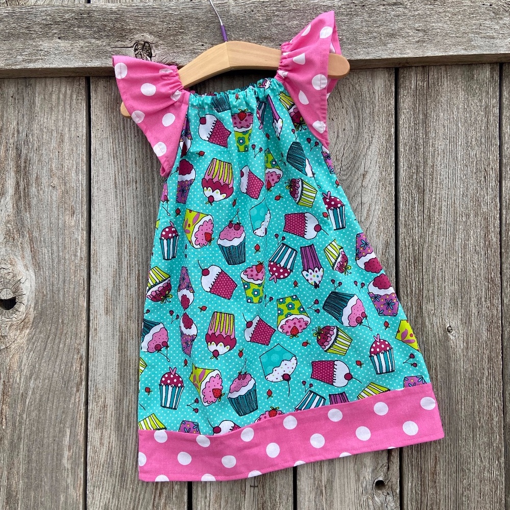 Girl's Cupcake Dress size 5 with Matching Doll dress